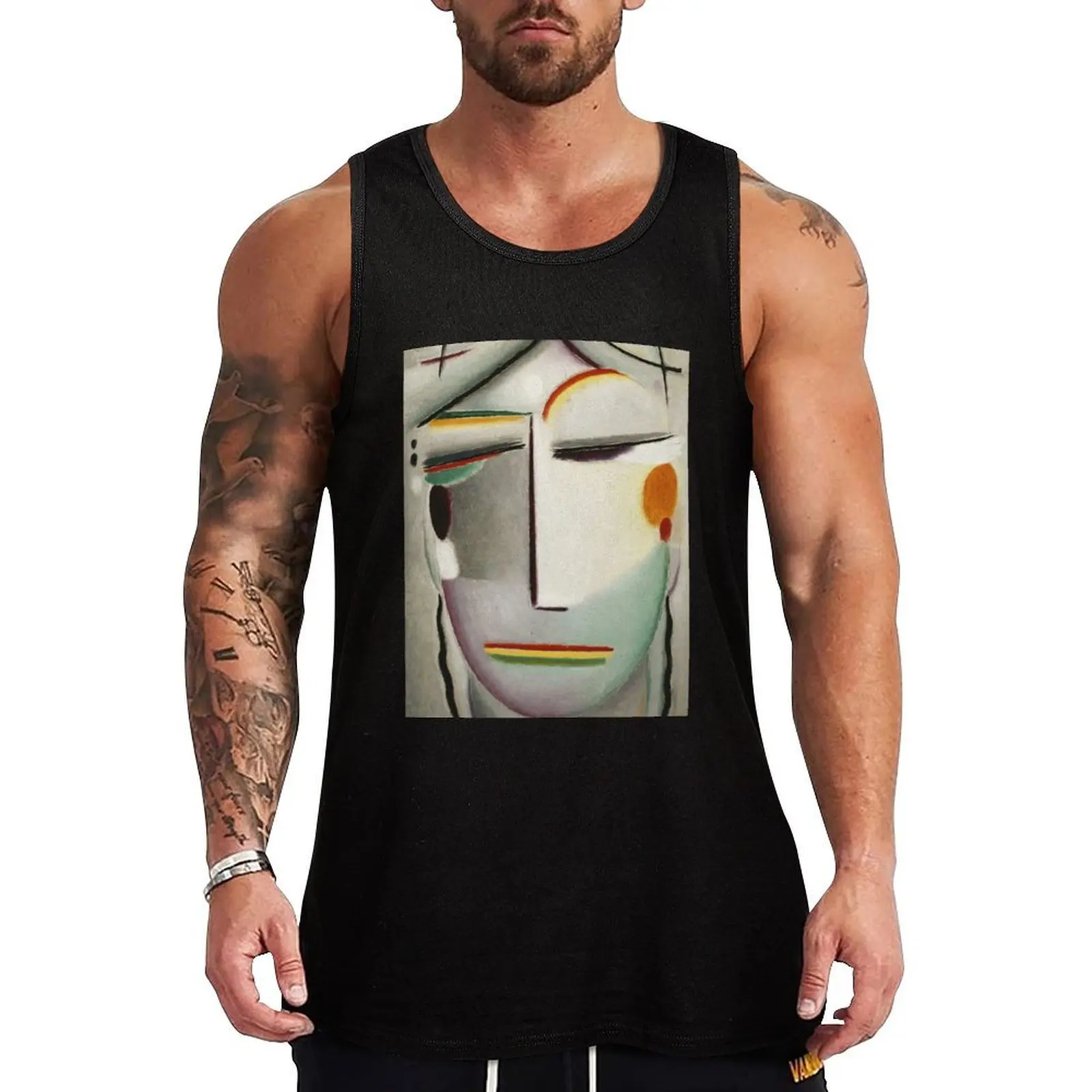 Alexei Jawlensky - Heilandsgesicht Remote King - Buddha II Tank Top Vacation Casual Tank Top Beach Sleeveless Loose Fit