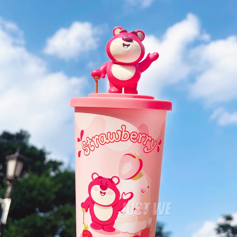 Disney Strawberry Bear Straw Topper Cup Toy Story 22oz Popcorn Bucket Gifts Cinema Collectibles Holiday Birthday Gifts