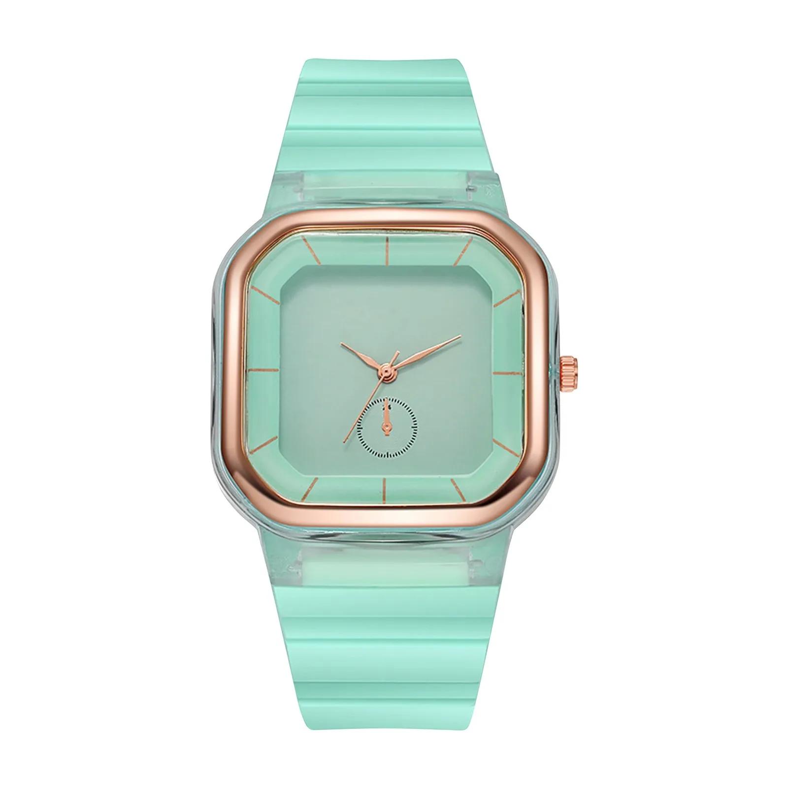 Fashion Solid Color PU Strap Square Dial Couple Watches Women Men Watch Simple Digital Women Quartz Watches for Daily Wear Gift