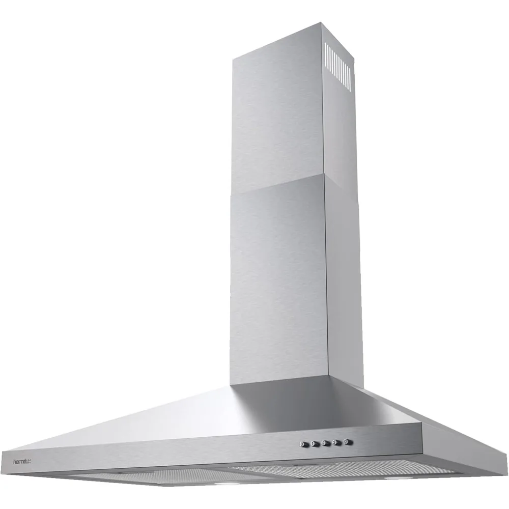 Range Hood 30 inch Stainless Steel, Wall Mount Vent Hood for Kitchen with Charcoal Filter,