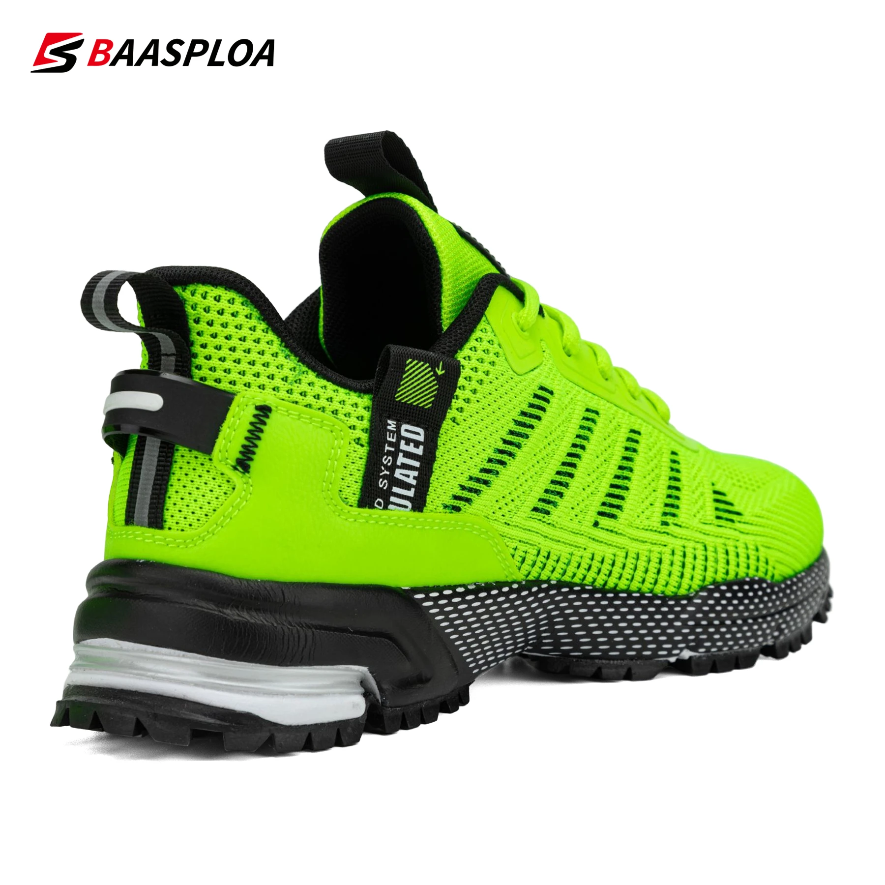 Baasploa – chaussures de course professionnelles pour hommes, baskets légères en maille de styliste à lacets, chaussures de sport de plein air et de