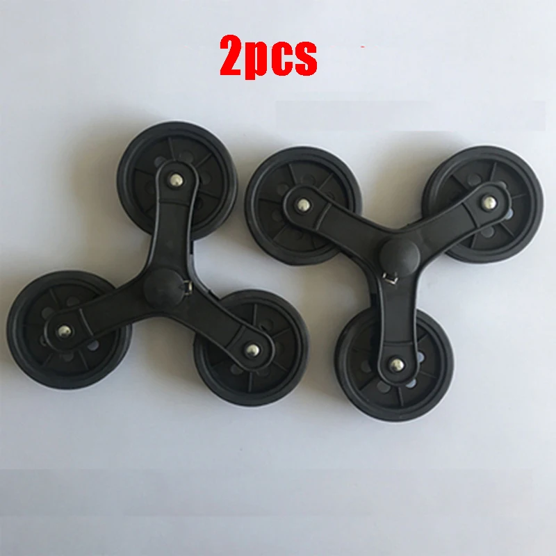 2PCS Buying Vegetable Cart Wheels PU Rubber Wheels Buckle Caster Folding Small Cart Trailer Pull Rod Household Portable