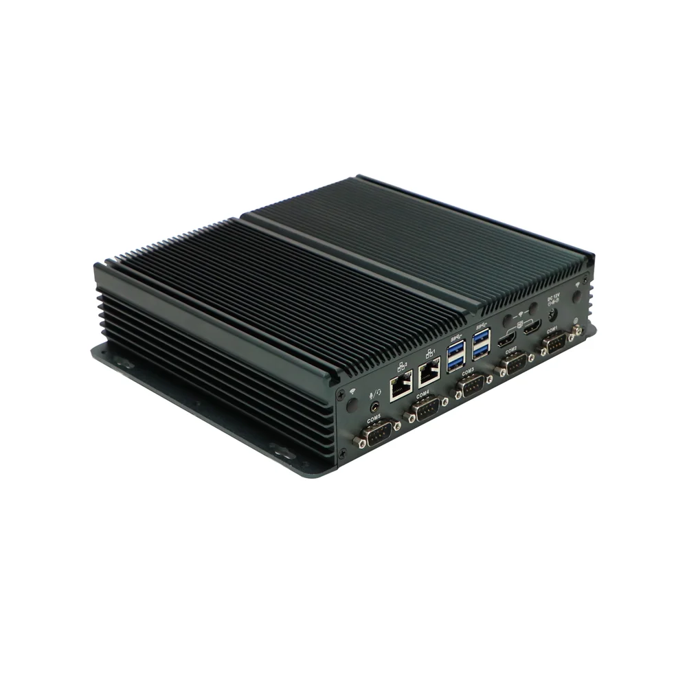 Hunsn Fanless Industriële Computer,Mini Computer, Ipc, Intel N10, Ix13, Tpm 2.0, Wi-Fi 6, Bt5.2, 6xcom 1/2 Voor Rs232/Rs485, 2lan