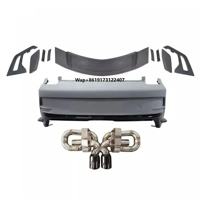 High Quality Gt-3 Style Carbon Fiber And Fiberglass Front Bumper Rear Spoiler Body Kit For  911 992 Bodykit Engine Hood