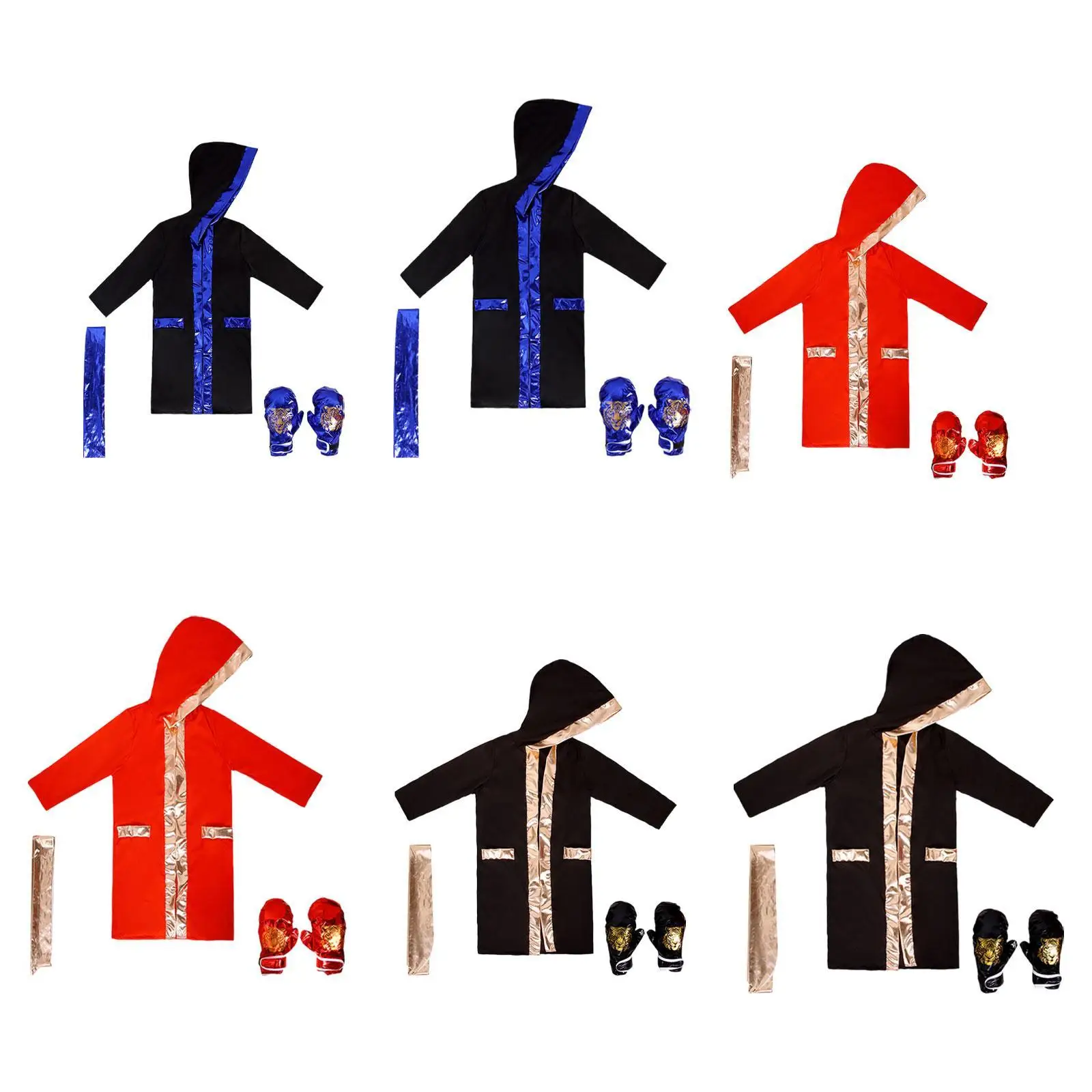 زي الملاكمة التنكري للأطفال خفيف الوزن لعيد الميلاد متعدد الاستخدامات