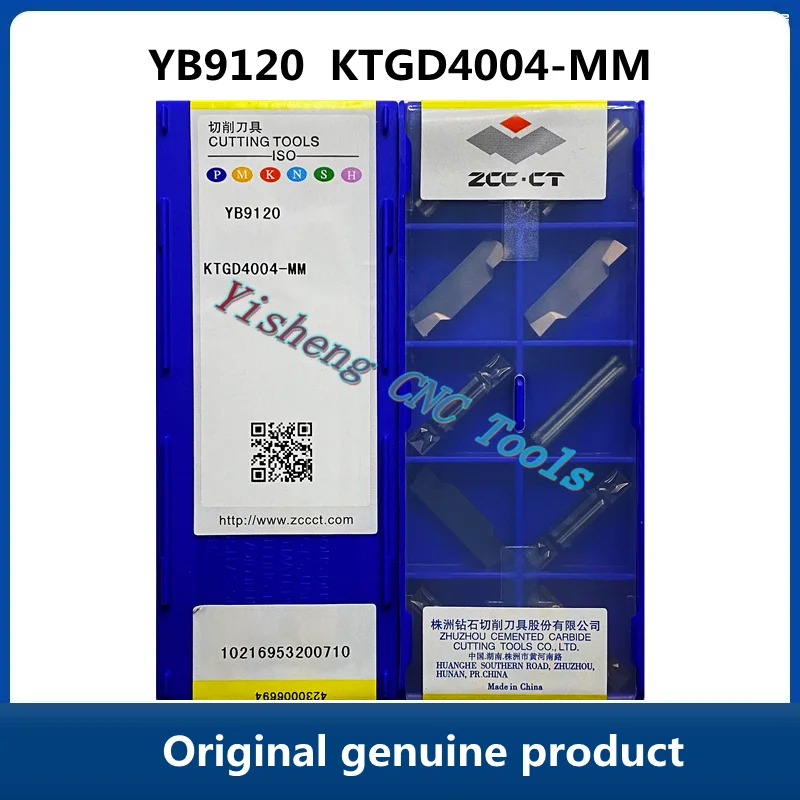 

Original ZCC CT CNC cutting tools YB9120 KTGD4004-MM carbide inserts cutters blade