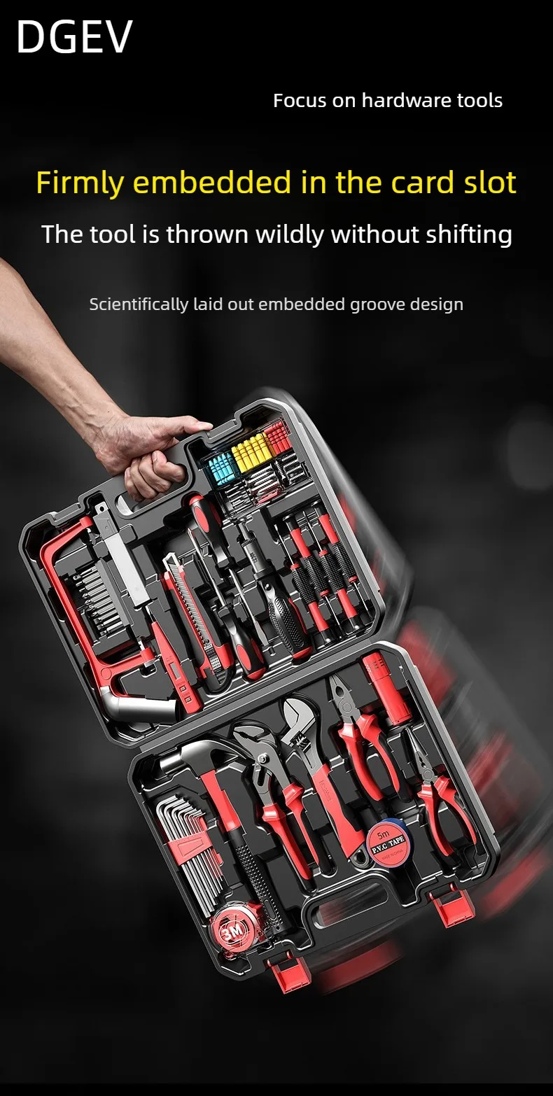 DEGV Werkzeugset Hardware Komplettset Multifunktionales Wartungs-Kombinationsset für Haus, Auto und Elektriker – Detail 11