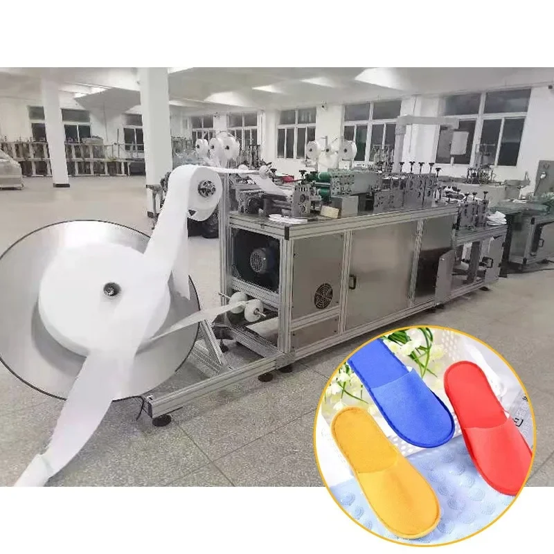Hot SaleAutomatic Disposable Non Woven Slipper Making Machine Hotel Use Cleaning Travel Slippers