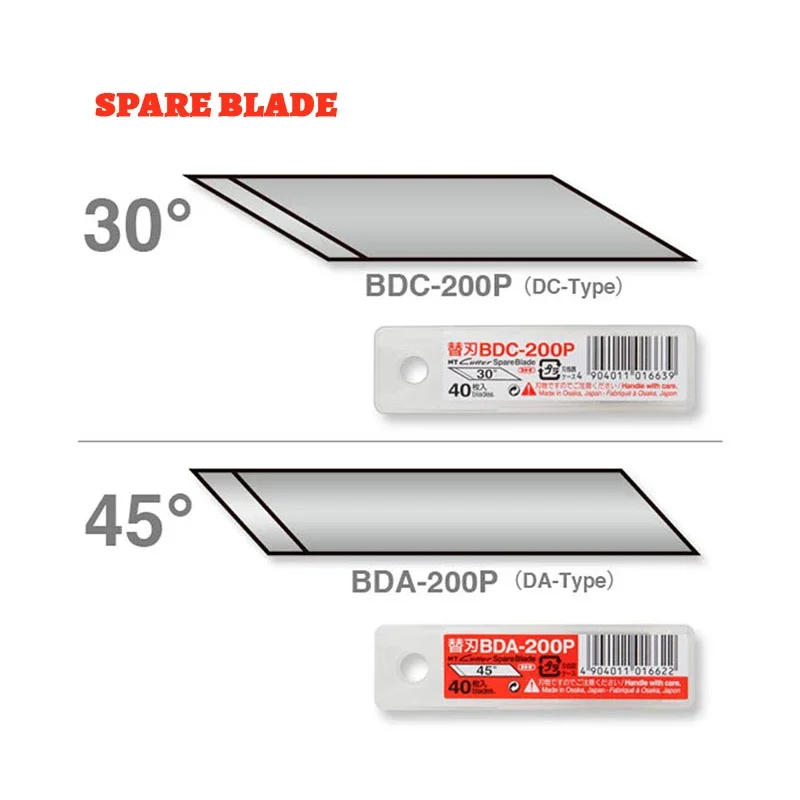 NT Cutter D-400 Precision Work Model Pen Knife with 10pcs Spare Blades BDC-200P BDA-200P Penknife Cutter Craft Art Carving Tools