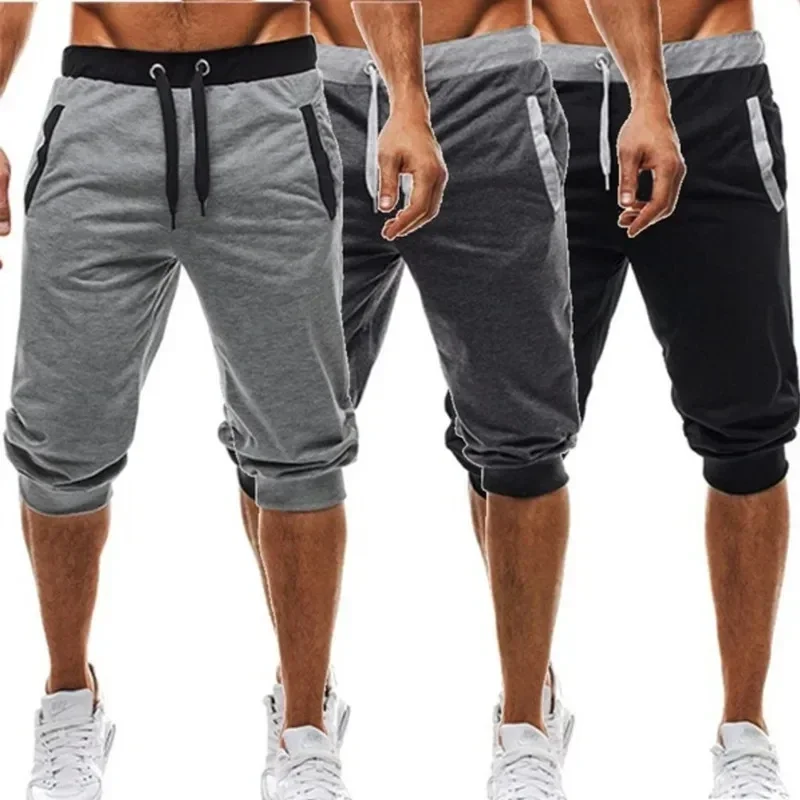 2025 New Summer Men's Fashion Trendy Brand Sports and Leisure Beach Shorts Quick Drying Breathable Drawstring Seven Part Pants