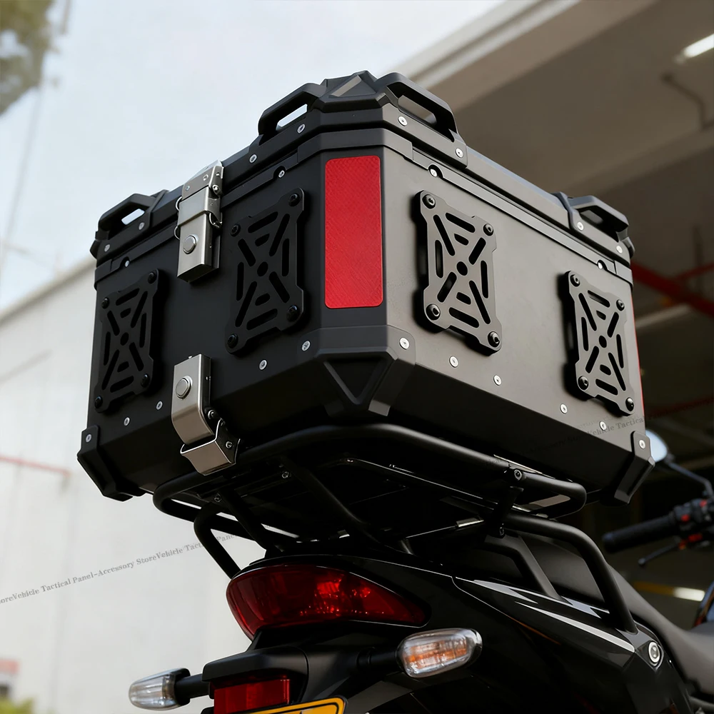 28L-100L Motorcycle Molle Panel For Trunk Storage Aluminum alloy Waterproof Tactical Universal Side Box Organizer Modular 3