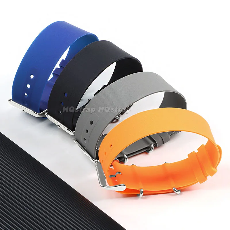 Correa de silicona de 20mm y 22mm para Samsung Galaxy Watch 4, 5, 6, pulsera de goma suave para Seiko, pulsera Universal Omega