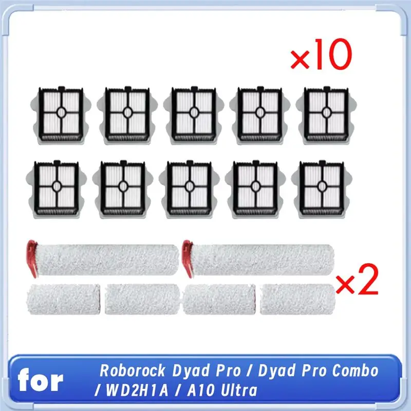 

B02C-For Roborock Dyad Pro / Dyad Pro Combo / WD2H1A / A10 Ultra Robot Vacuum Main Brush And Filters Accessories
