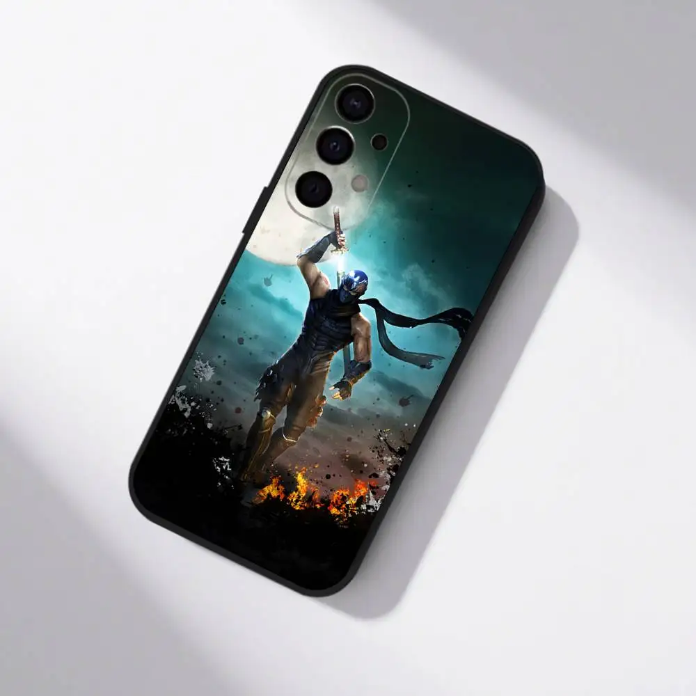 حافظة هاتف N-Ninja Gaiden NG4 لهاتف سامسونج S25، S24، S21، S22، S23، S30، Ultra، S20، Plus، Fe، Lite، 5G غطاء أسود