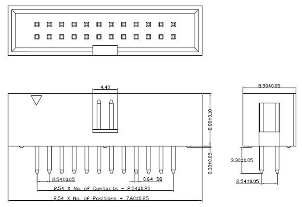 10 قطعة 2.54 مللي متر الملعب DC3 Konektor Pria 6 8 10 12 14 16 18 20 24 26 26 30 39 40 50 60 64 دبوس DIP LURUS رأس Kotak Soket IDC