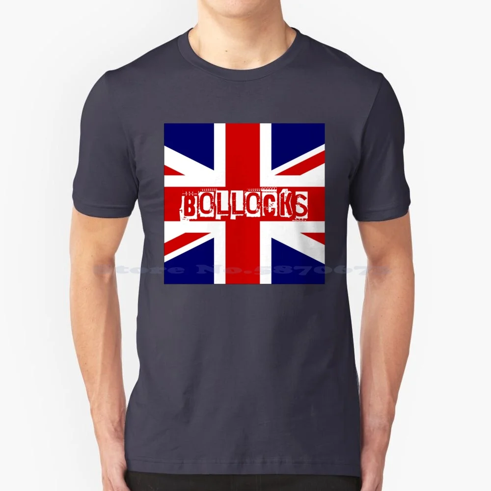 Bollocks London Union Jack T Shirt 100% Cotton Tee Punk Uk Union Jack Never Mind The Bollocks 70s Brexit England London Britain