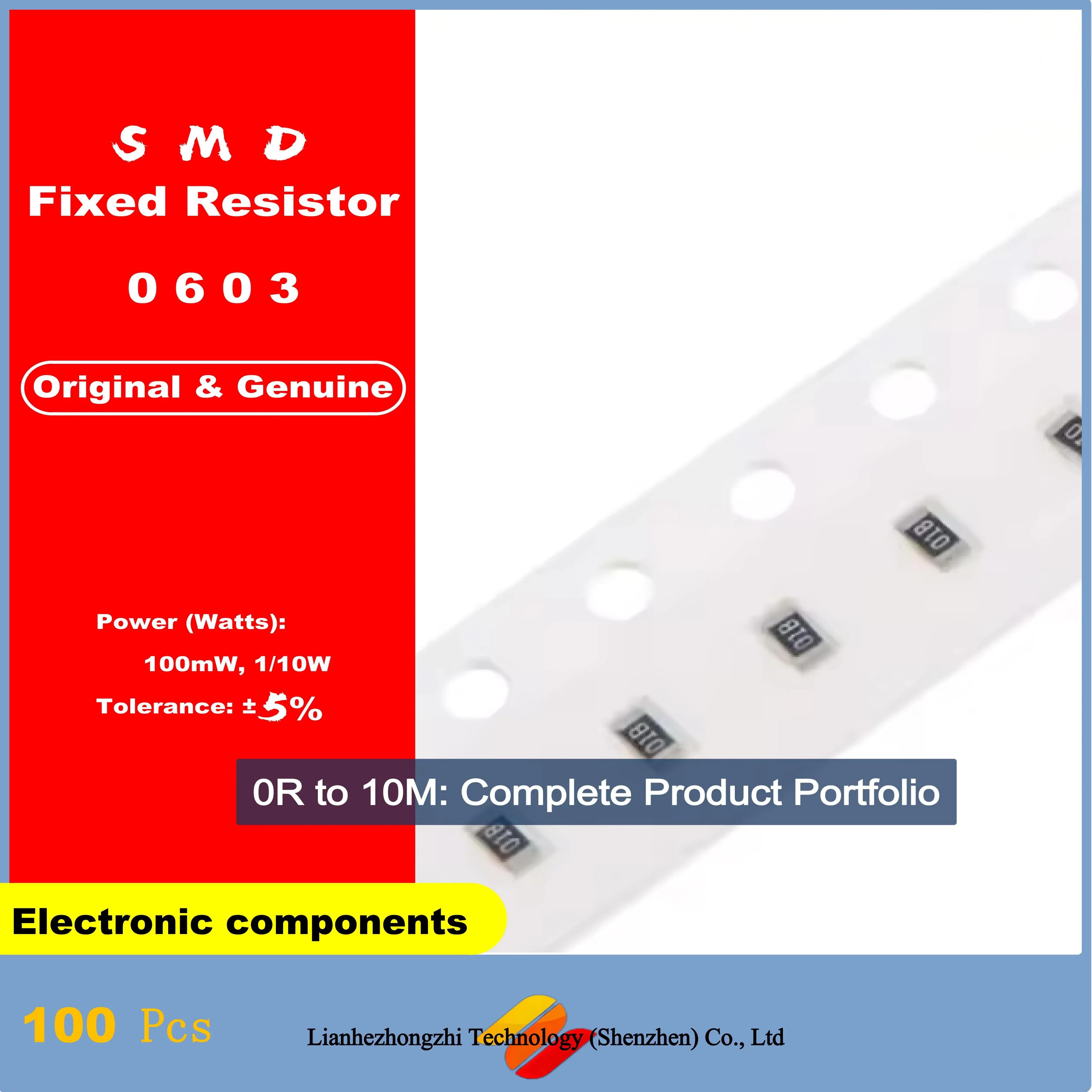 

100pcs 0603 5% CMD Fixed Resistor 0R~10M 1/10W 0 1 10 22 100 150 220 330 ohm 1K 2.2K 10K 100K 1R 10R 100R 150R 220R 330R 1M 4.7K