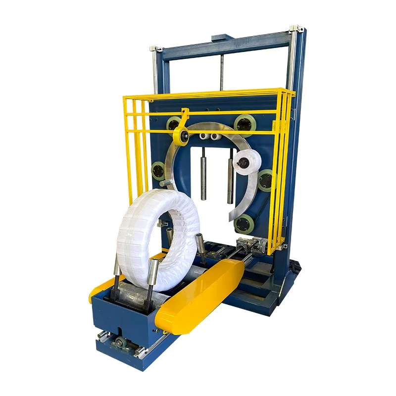 Ring winding machine, packaging machine, pipe wrapping film, dustproof and moisture-proof, automatic horizontal wrapping film