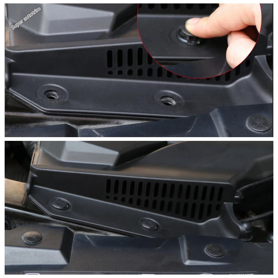 Lapetus Engine Warehouse Air Inlet Vent Anti-blocking Plastic Protective Cover Kit Accessories For Renault Kadjar 2016 - 2022