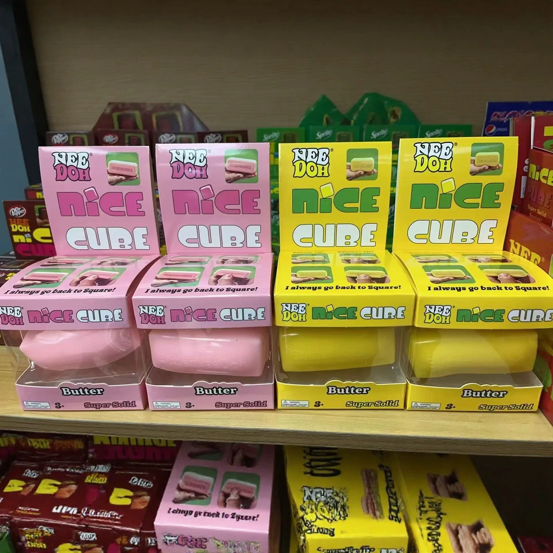 Joli cube de beurre super solide, jouet sensoriel anti-stress, apaisant, pour soulager l'anxiété, jouet à presser pour adulte