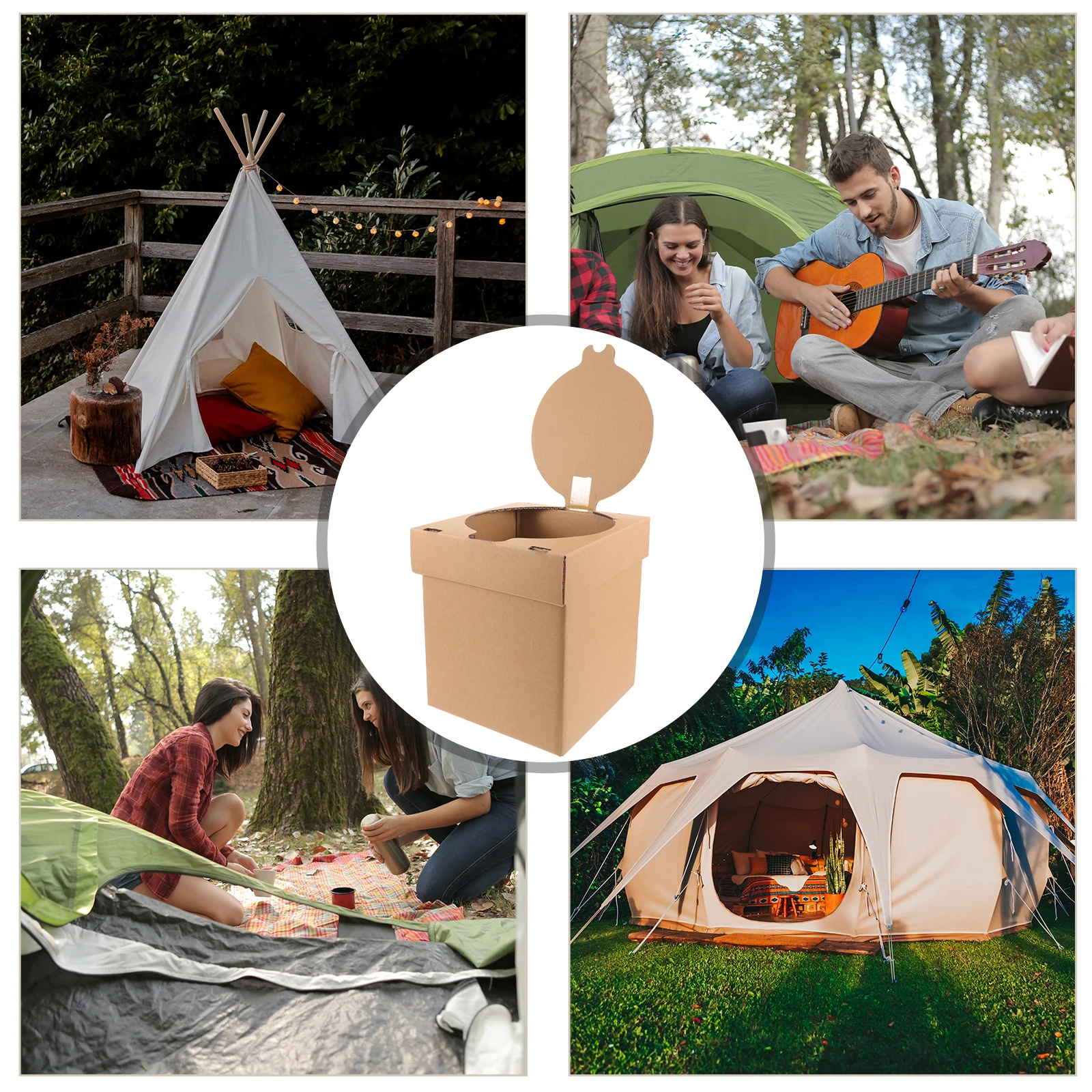 

Portable Car Toilet Foldable Camping Seat Light Safe Durable Garbage Can Emergency Potty Travel Outdoor Adults Bath