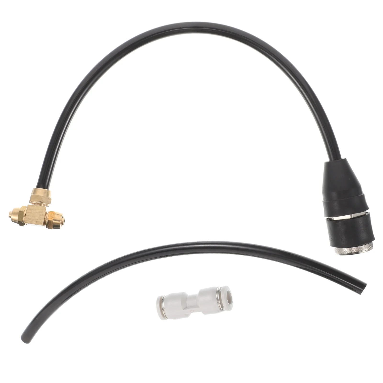 

1 set Black Tee Joint Quick Connect Air Hose Drain Oil Changing Tubing Repair Kit Engine Valve Holder Pressure Pipe Truck