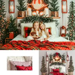 Comfort  Joy Christmas Backdrop Kids Baby Cake Smash Photography Props Headboard Candles Child Adult Studio Backgrounds