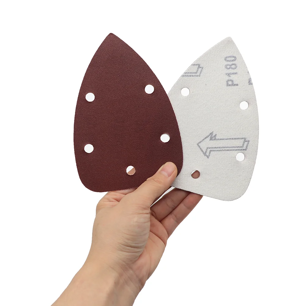 60PCS Mouse Detail Sander Sandpaper P40-P240 Grits Assorted Sanding Pads Triangular Sander Sandpaper for 140mm Sanding Machine