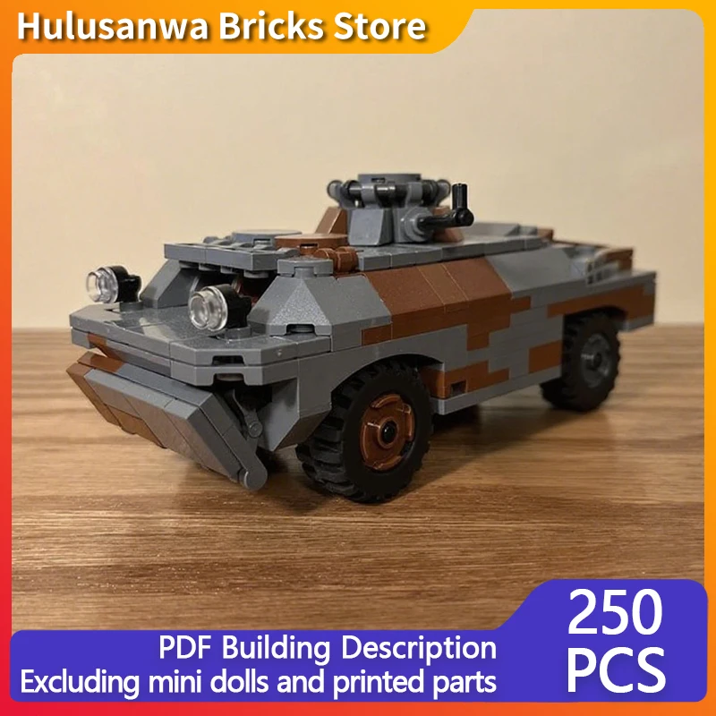 

BRDM-2 Armored Scout Car Model MOC Building Bricks War Equipment Modular Technology Gifts Holiday Assemble Children Toys Suit