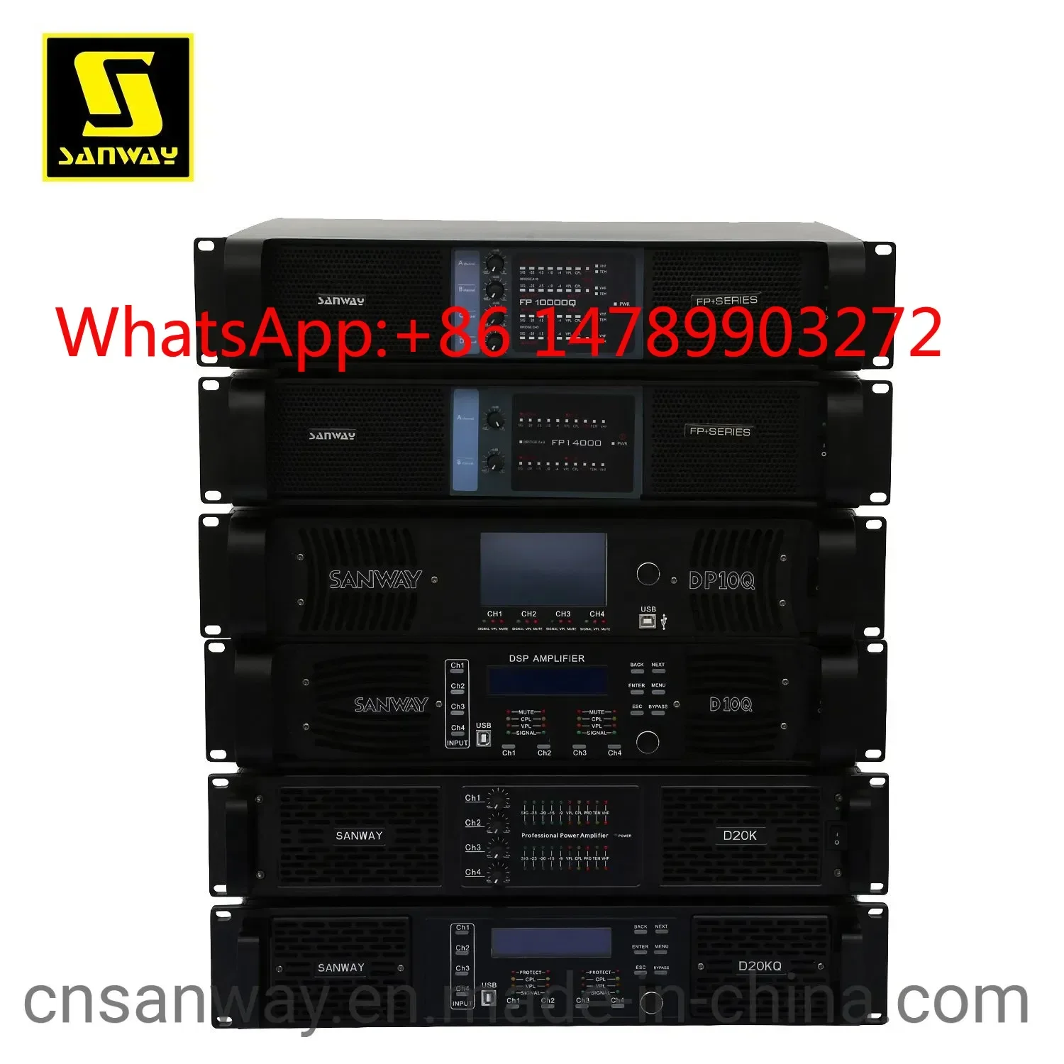 4 Channel 2500W Amplifier 2 Ohm Stable DJ Club Stage Audio Equipment