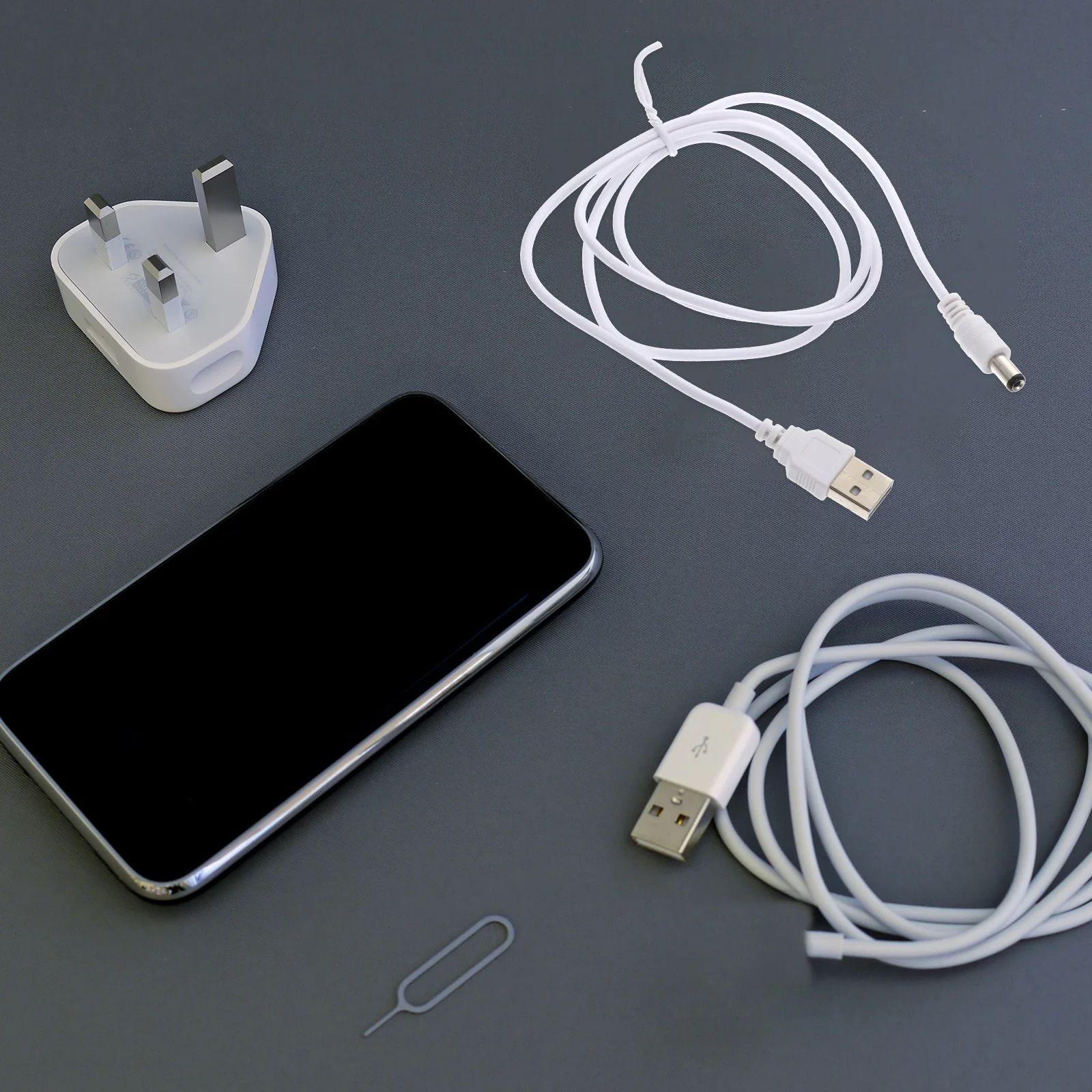 10 قطعة 5.5x2.1 مللي متر USB إلى تيار مستمر كابل شحن الأبيض الجهد الزائد حماية التيار الزائد الحبل USB إلى تيار مستمر كابل شحن