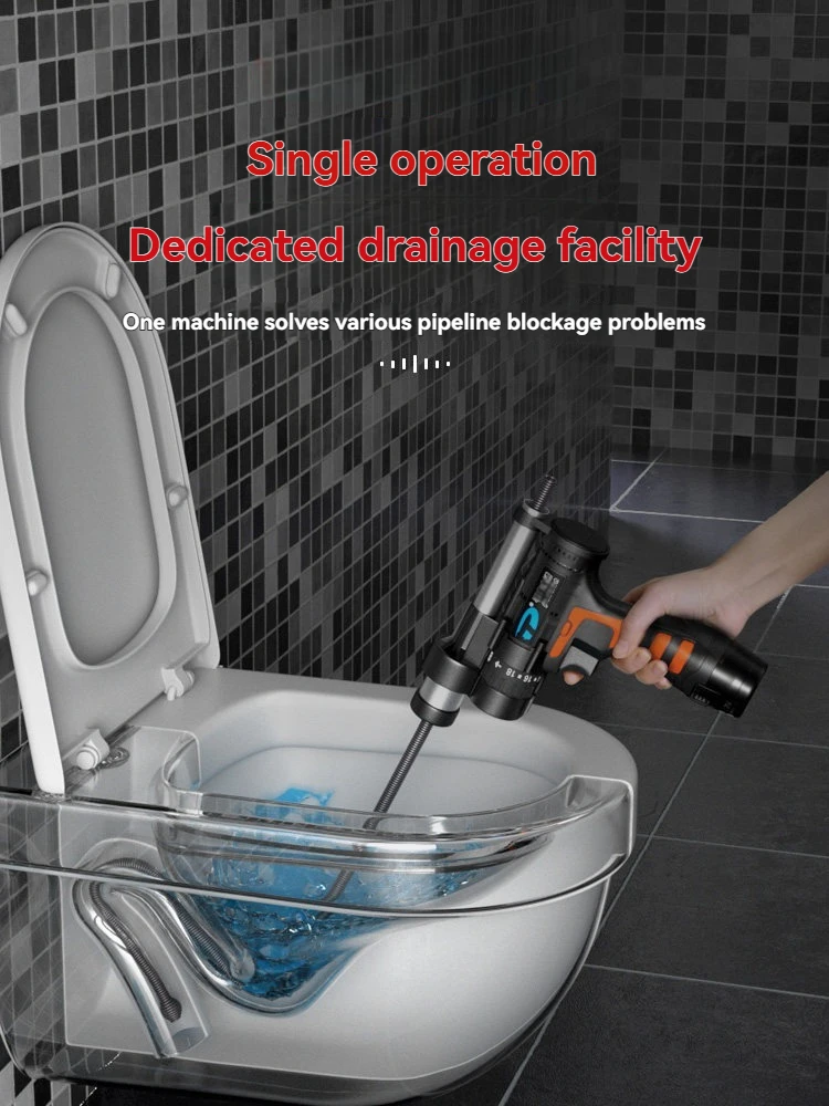 Sewer Dredger Automatic Electric Non-artifact Floor Drain Toilet Kitchen Toilet Pipe Special Plugging Tool