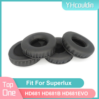 Earpads For Superlux HD681 HD681B HD681EVO Headphone Earcushions PU Soft Pads Foam Ear Pads Black