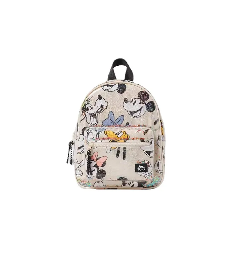 Trendy Brand Kids Boys Bag Disney Mickey Mouse borsa a tracolla doppia bambini Kindergarten Baby School zaino Fashion NEW