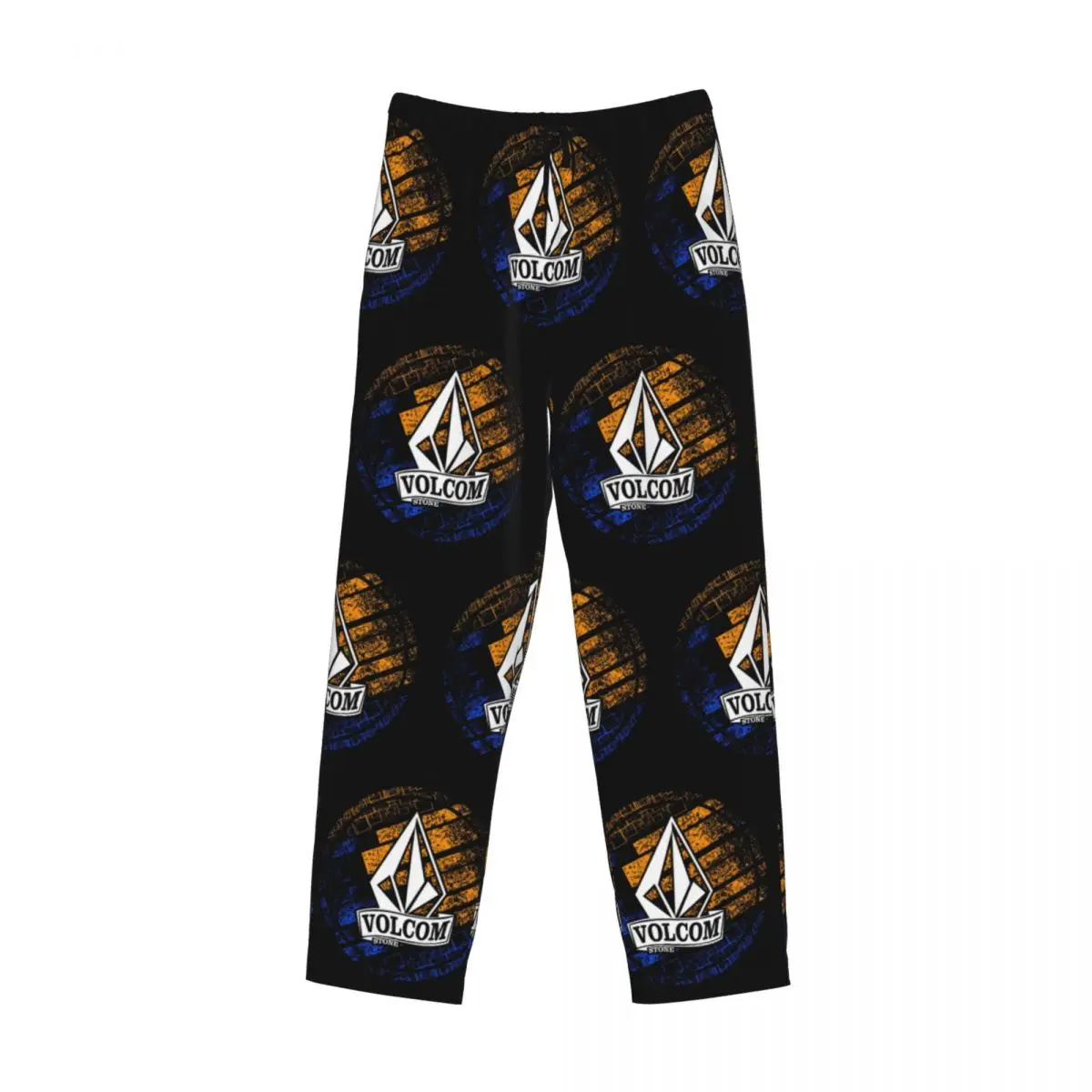 Custom Printed Men's Volcoms Logo Pajama Pants Sleepwear Sleep Lounge Bottoms with Pockets