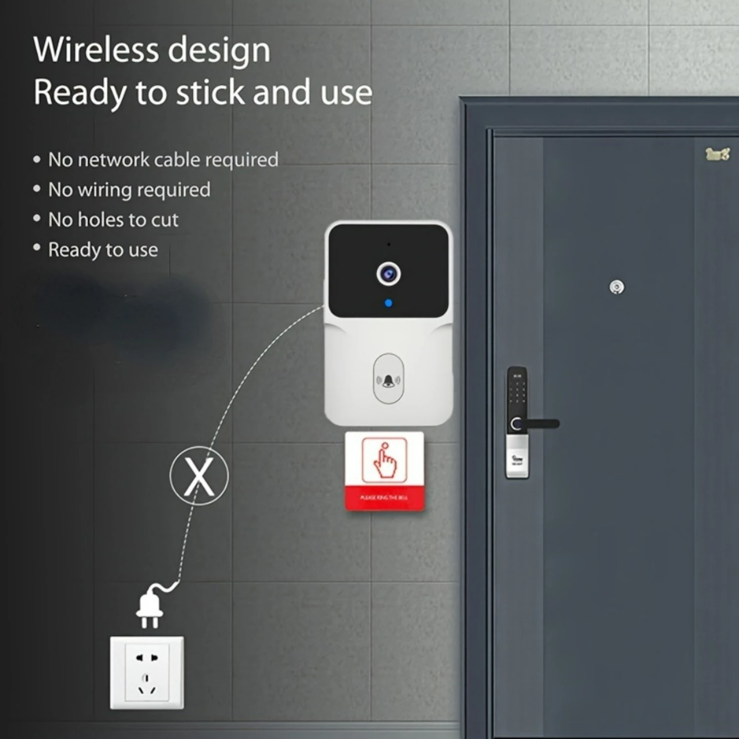 Enhanced HD Wireless Doorbell Camera with Night Vision, Voice Change Feature, and Advanced Security Monitoring - Smart Home Secu