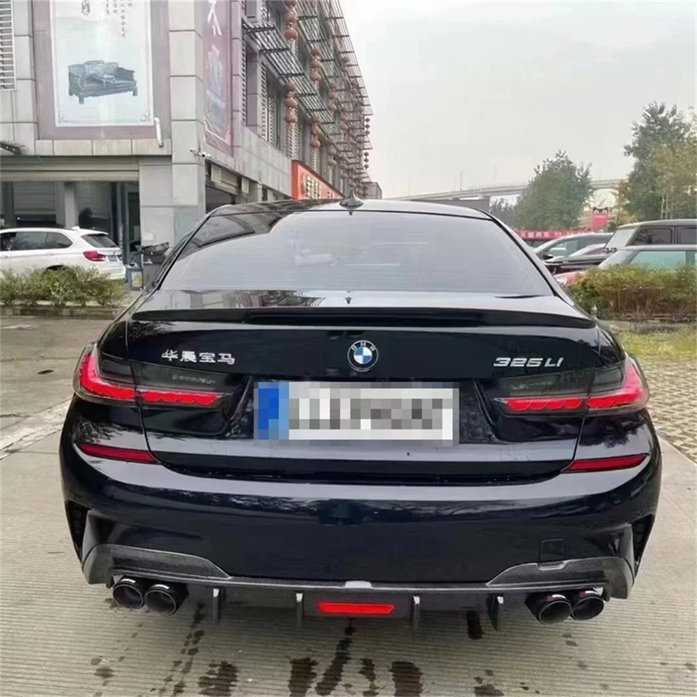 For2020+BMW New 3-Series ModifiedWith lamp  with Rear Lip G20G28 MP Rear Lip Rear Bumper Diffuser