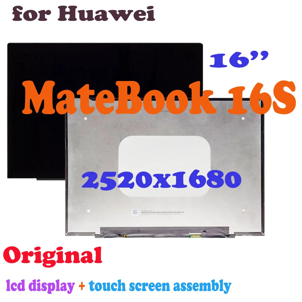 Original 16 Inch for Huawei MateBook 16S  CREF-16 LCD Display Touch Screen Assembly Replacement 2520x1680 LCD PS EDP 30pins 60Hz