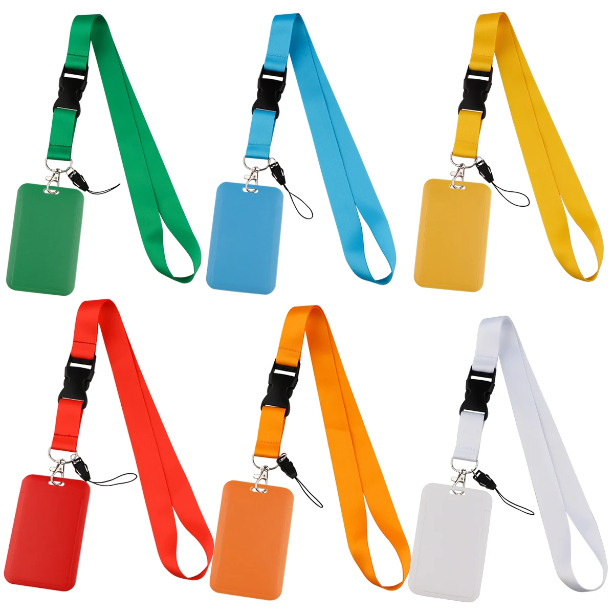 Cinturino da collo Color caramella cordino bianco di colore puro per chiave supporto USB ID Pass Card nome Badge supporto per fotocamera cinghie per cellulare