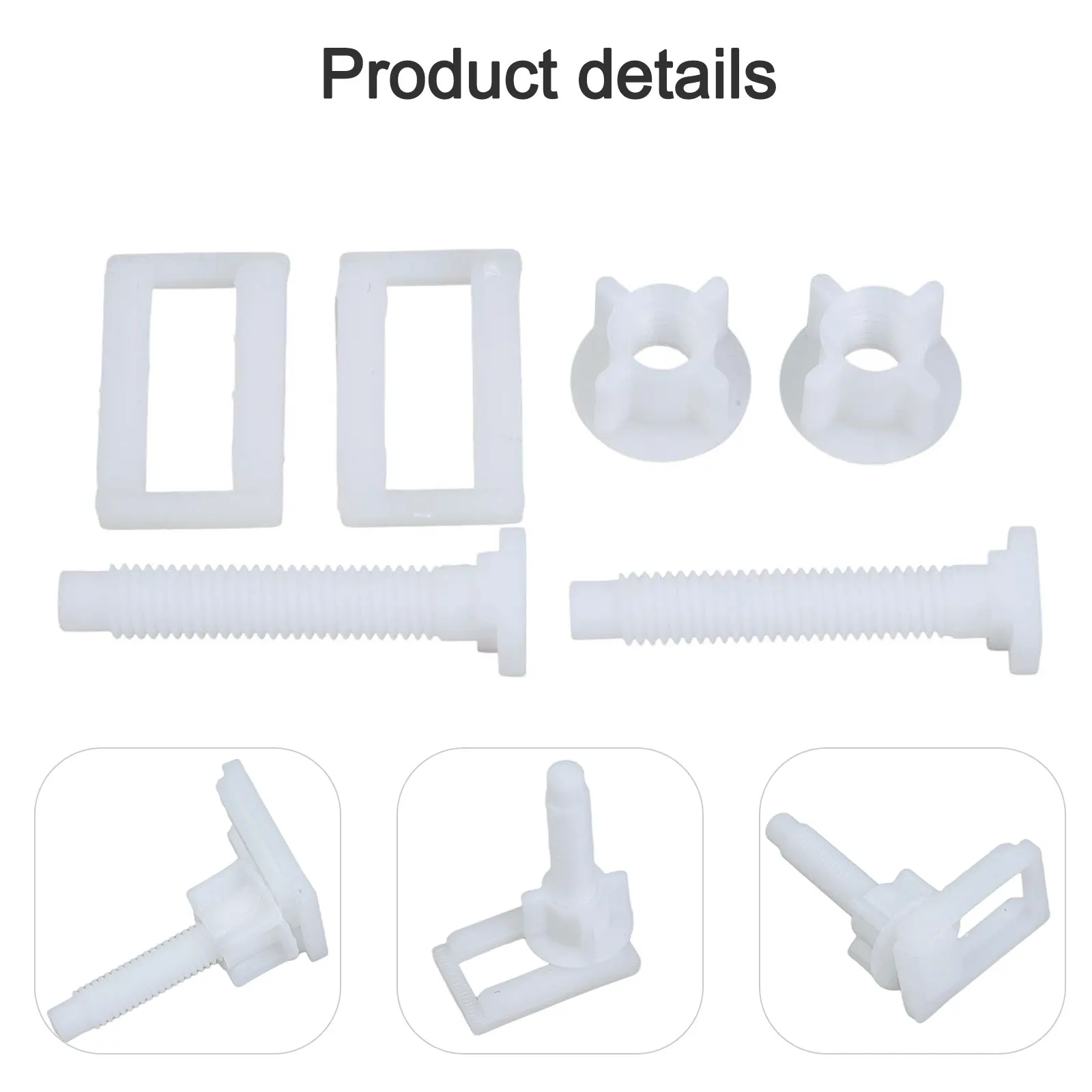 Toilet Lid Toilet Hinge Screws Hinge Screw Bolt Fixing Plastic Toilet Lid Hinge Screw White 2PCS Home Improvement