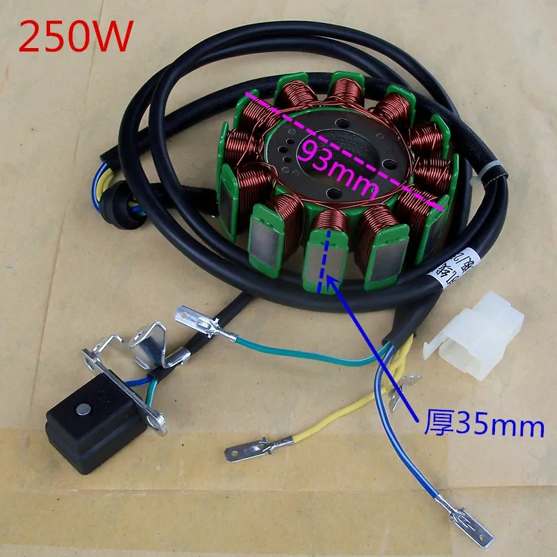 

12/18 Poles Motorcycle Magneto Coil for Honda Loncin Lifan Dayun Zongsheng CG125 CG200 LX200 ZS150 HJ150 200W/250W Engine Stator