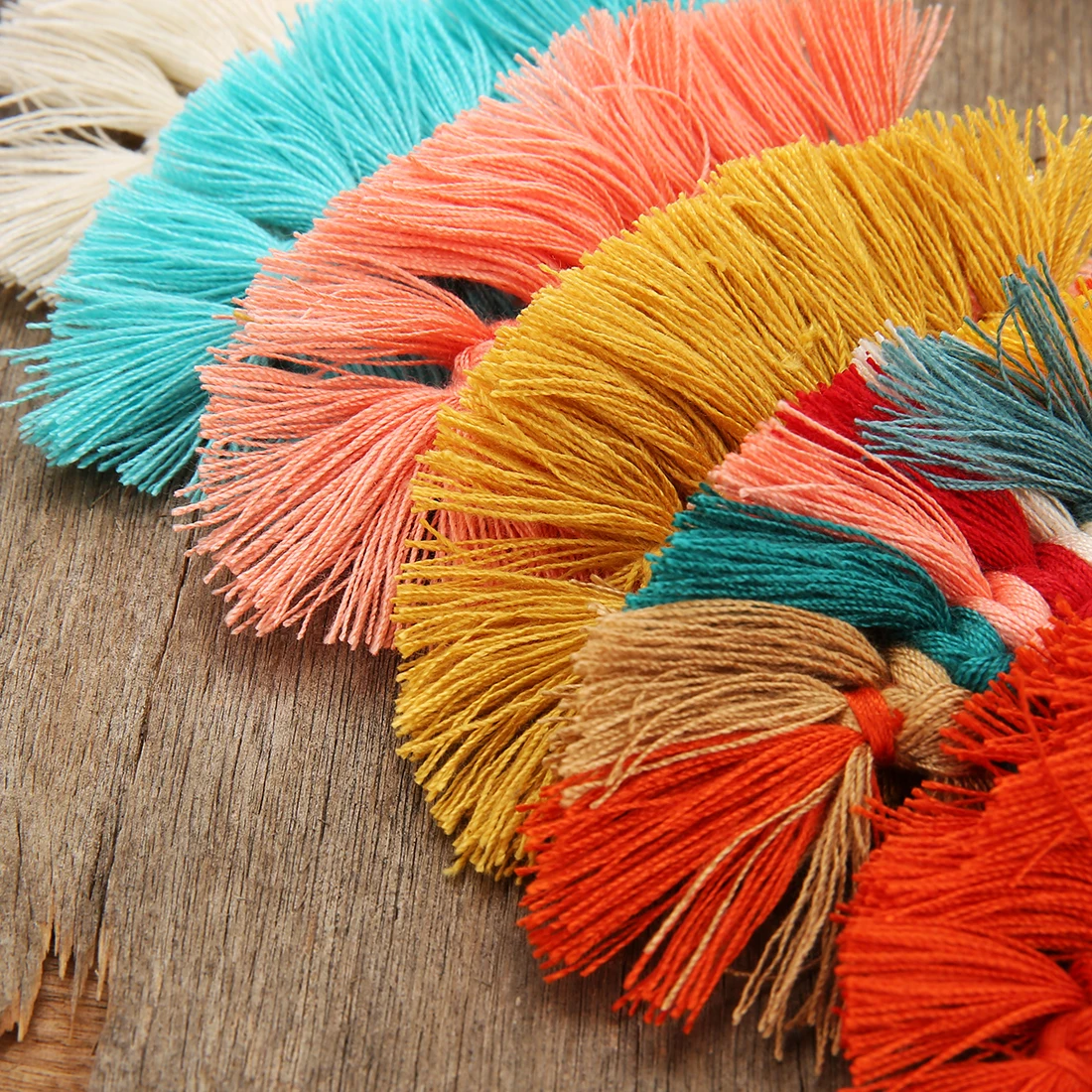 10x6cm Bohemian Leaf Fringe Earrings Macrame Colored Drop Tassel Earring For Trendy Women Party Gifts Jewelry Accessories Making