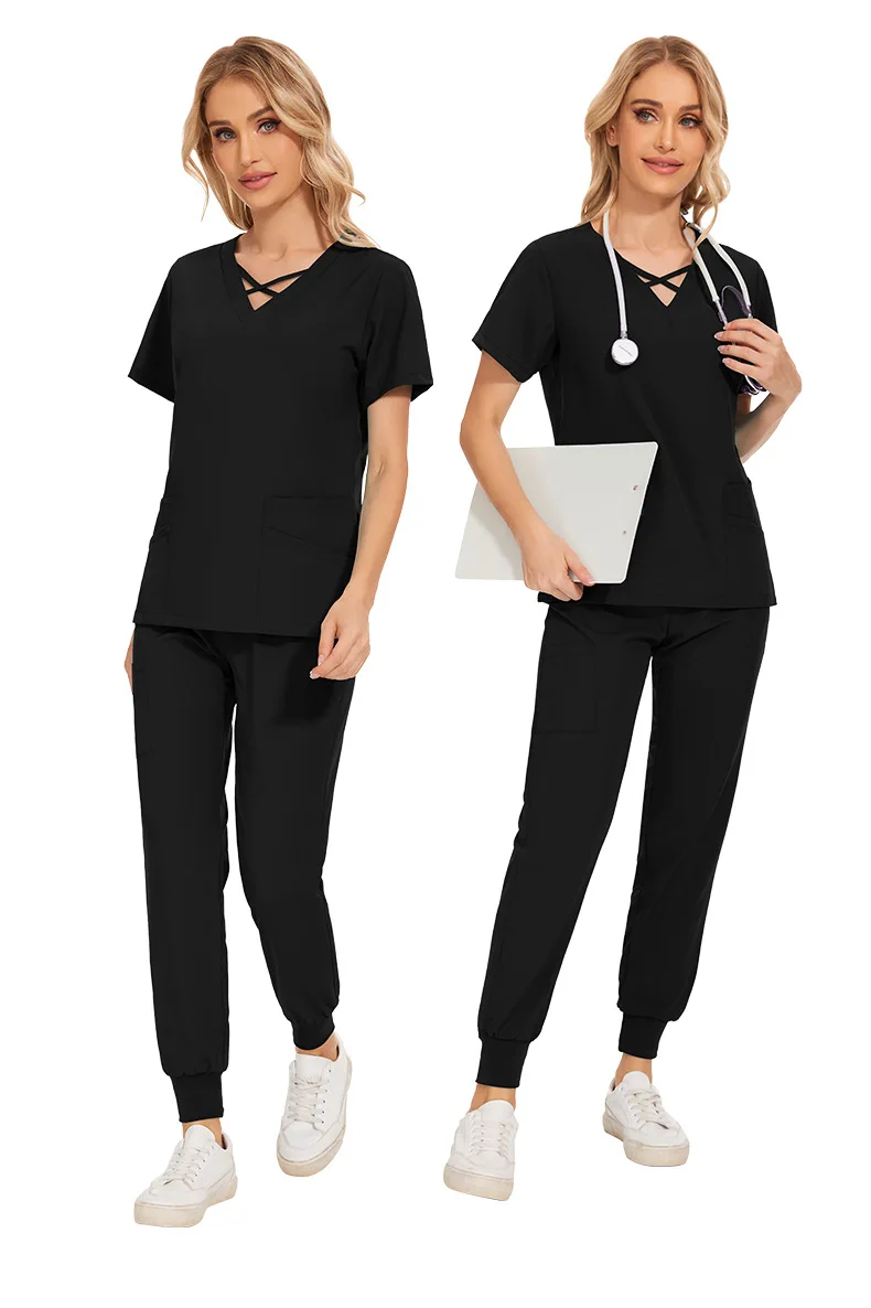 Clinique dentaire Salon de beauté Spa vêtements de travail vêtements de chirurgie coupe ajustée infirmières accessoires femmes gommages ensembles uniformes médicaux d'hôpital