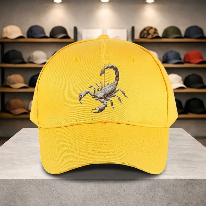 1 Lightweight Comfortable Baseball Cap | Men'S Sports Cap With Scorpion Print Design, Unisex, Multiple Colors Available, Perfect