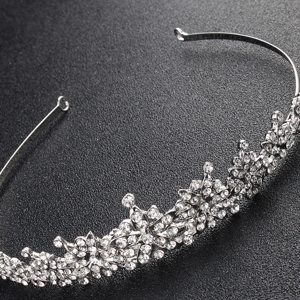 

Retro Diamond Elegant Bridal Tiara Wedding Headband Birthday Party Crystal Crown Women Hair Decoration Women Tiara