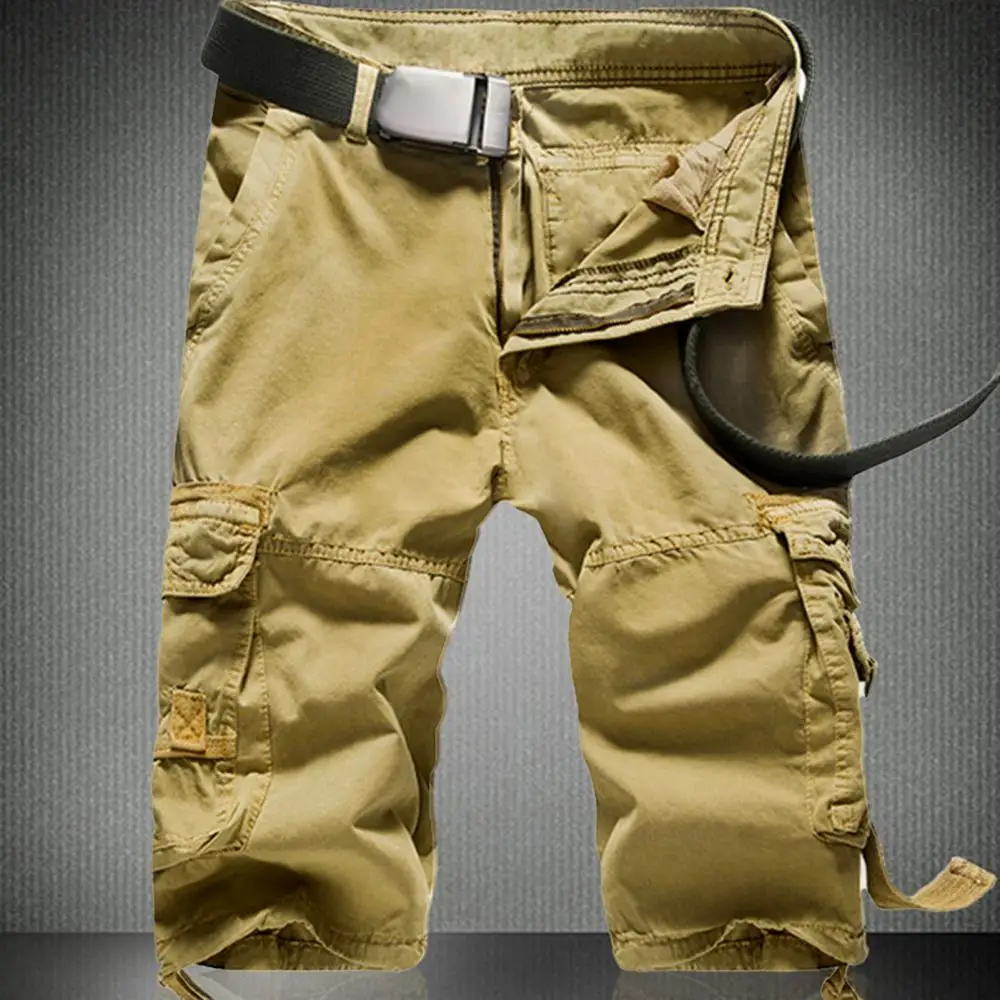 Pantalones cortos deportivos informales para hombre, pantalón de chándal con múltiples bolsillos para ciclismo, Verano