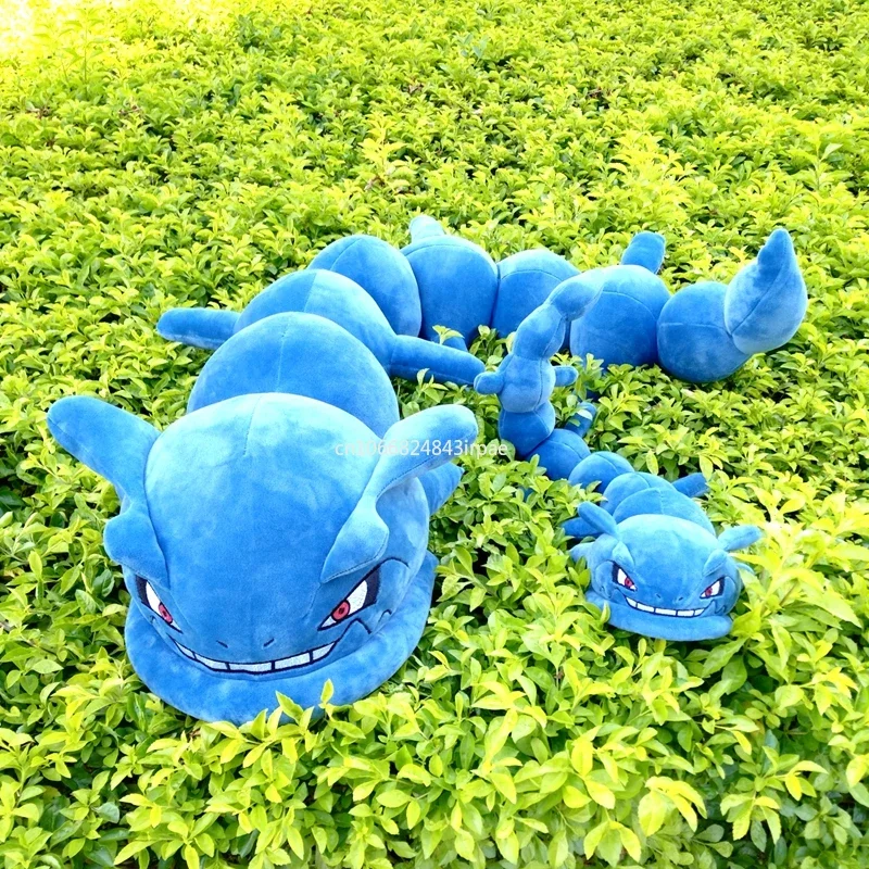 120cm Super Big Size Pokemon Plushies Steelix Animal Plushie Cartoon Soft Bendable Onix Stuffed Doll Children's Birthday Gifts