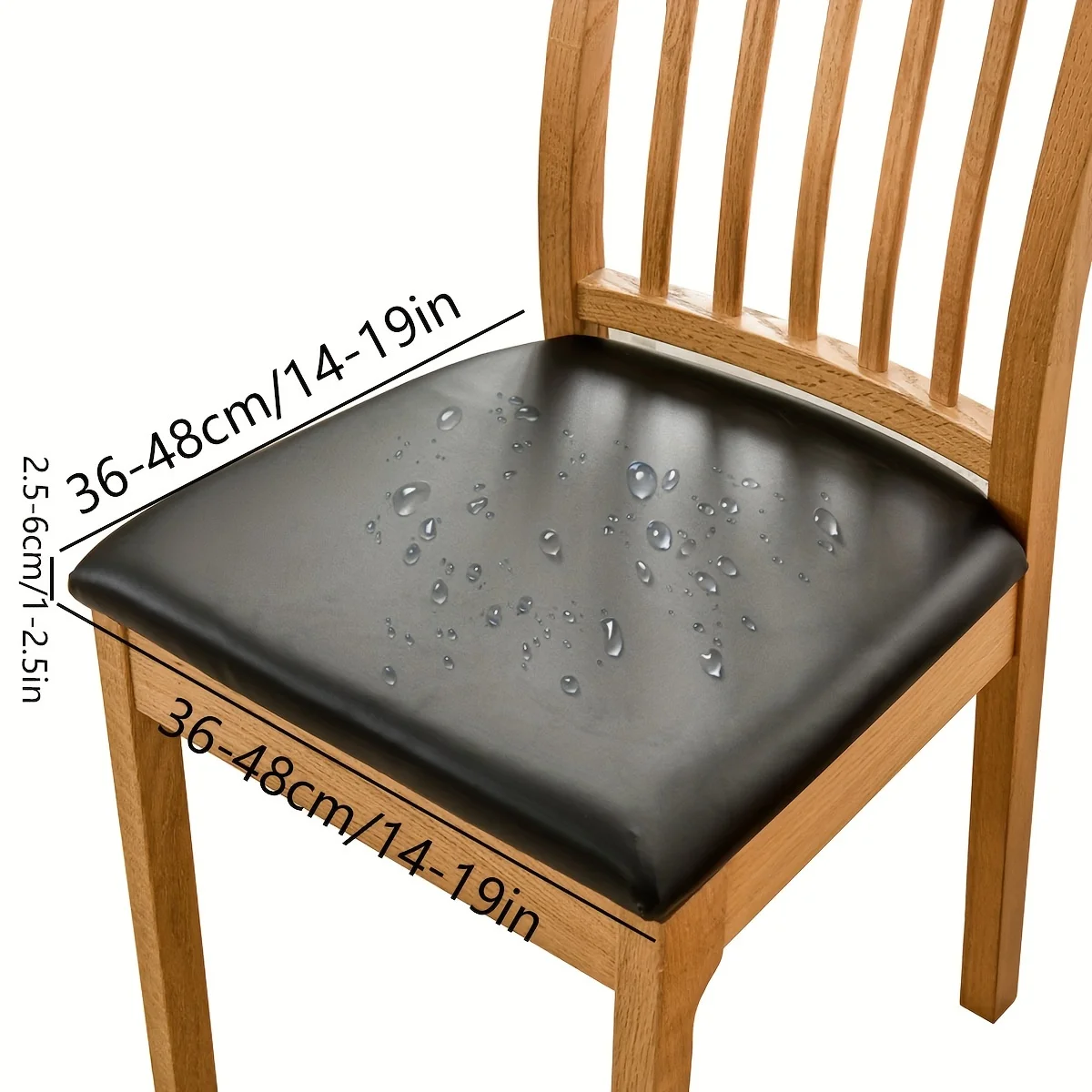 قطعة واحدة، غطاء كرسي طعام مقاوم للماء من جلد البولي يوريثان، غطاء مقعد الكرسي، غطاء حماية كرسي الفندق، غطاء وسادة مقعد المنزل