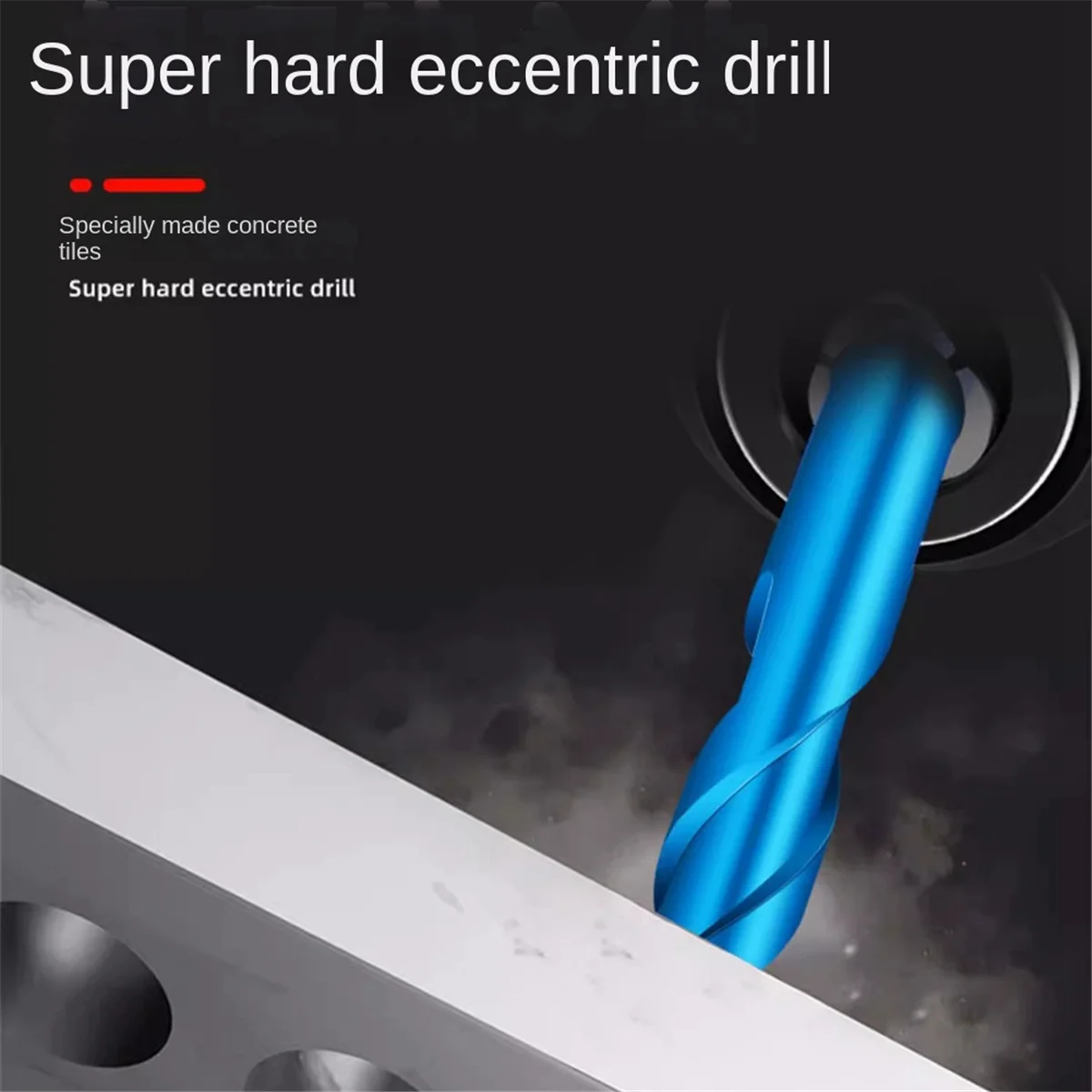 10Pcs Crooked Head Eccentric Drill 10-Piece Multi-Purpose Drill Set, Focused on Glass Concrete, for Ceramics, Brick