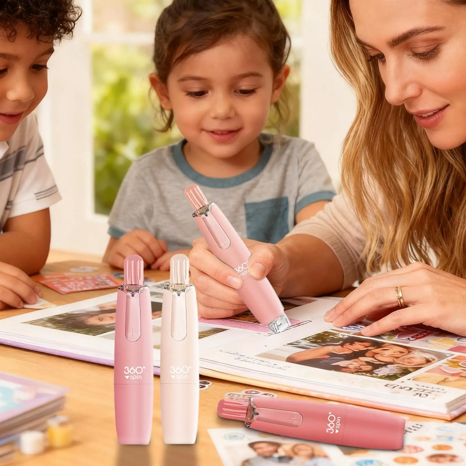 ปากกาเทปสองด้าน 16 ฟุต ปากกาติดแน่นสองด้าน สำหรับงานสมุดภาพ งานประดิษฐ์ งานห่อของขวัญ และกระดาษภาพถ่าย